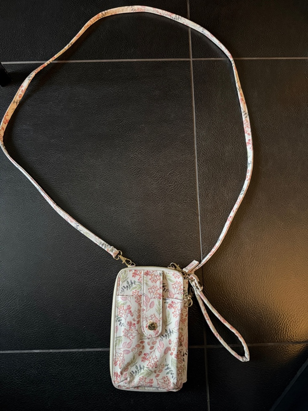 Floral Crossbody or Wristlet Phone Bag